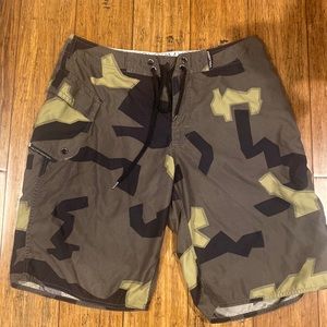 Hurley army print board shorts